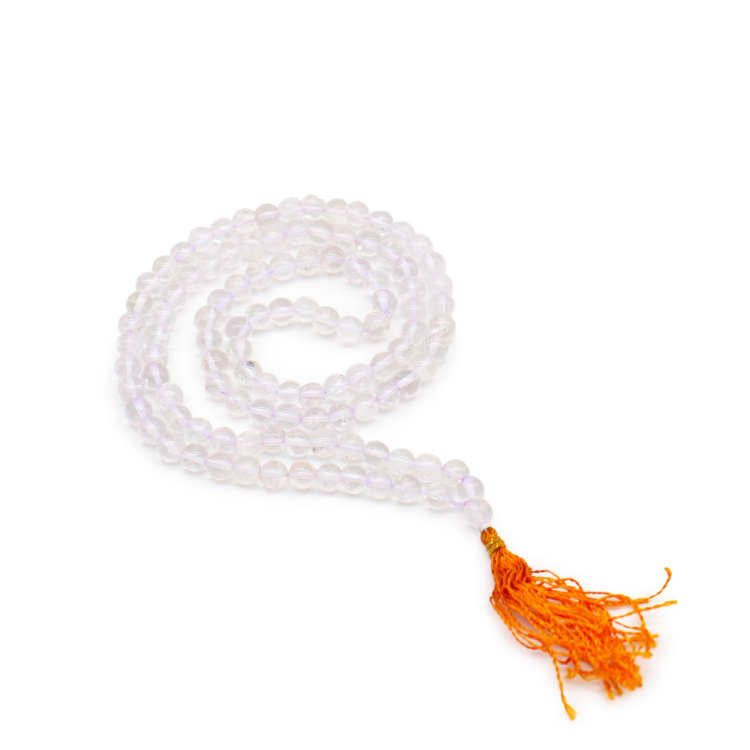 tibetanisches Mala mit 108 Rosen aus Kristallstein - Tibetwelt