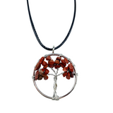 pendentif arbre de vie jaspe rouge - univers tibet