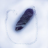 Om-Pendel aus schwarzem Achat