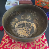 Goldene Buddha-Klangschale 19 cm