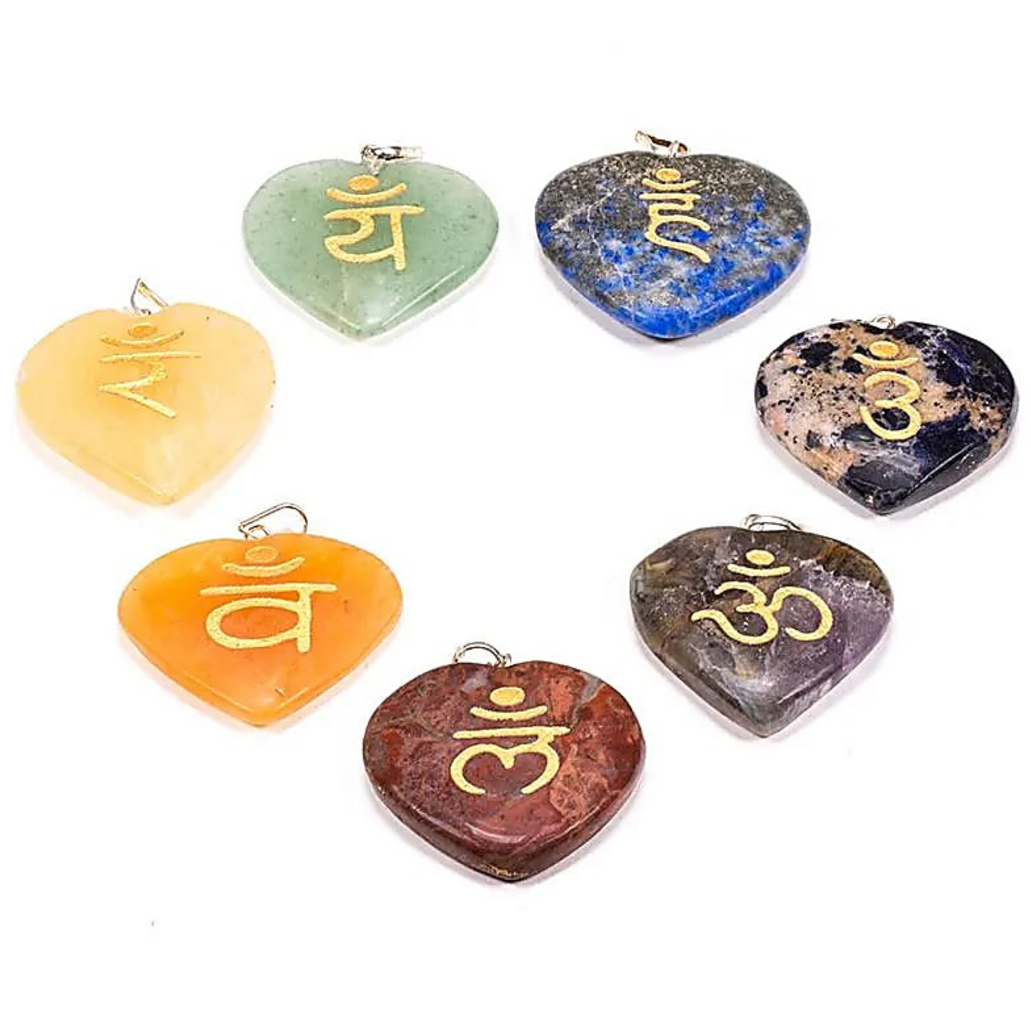 Anhänger Herz, Chakras, Sanskrit - Tibetwelt